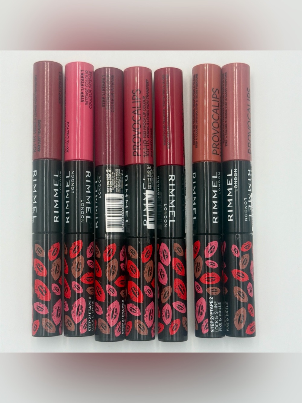 Rimmel London Provocalips Assorted Set Of 7 Lip Colour 16HR Lipsticks - NEW